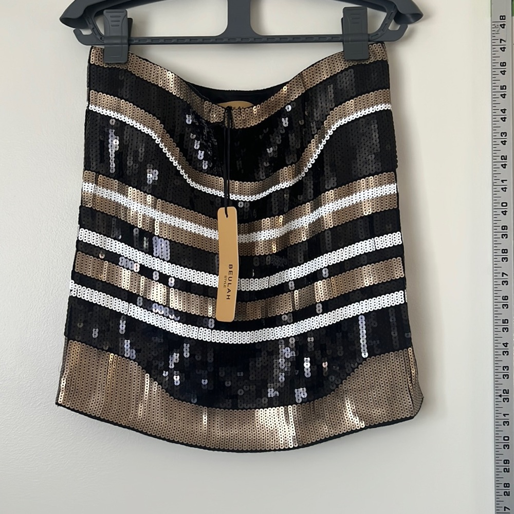 🌛 Beulah Sequin Tube Skirt